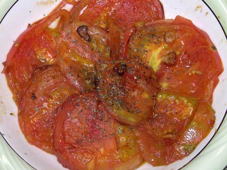 トマトの鉄板焼き