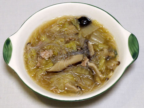 白菜の中華風スープ